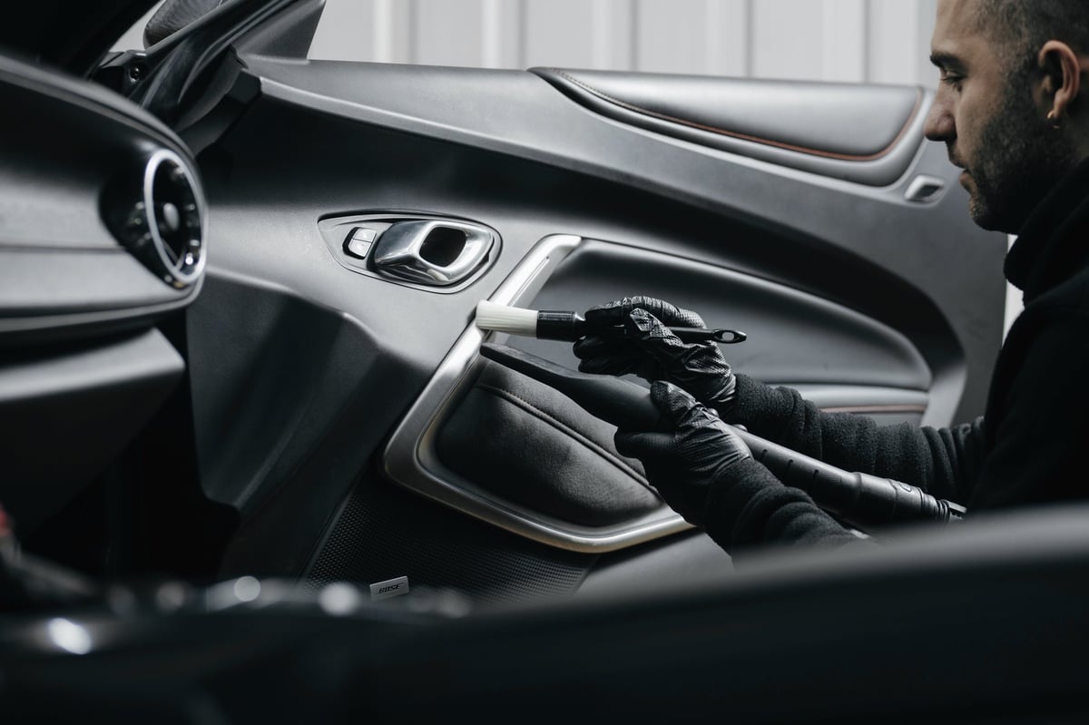 Freshly detailed car interior